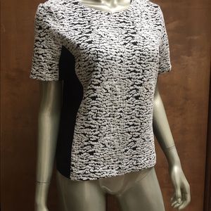 Calvin Klein Short Sleeve Dressy Zipper Top Size P